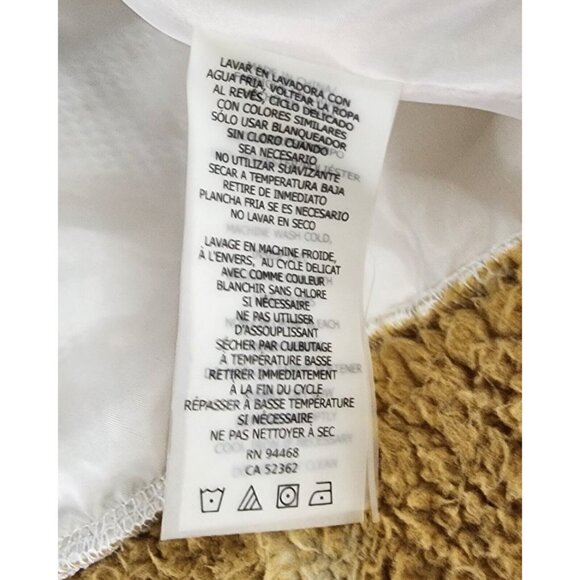 Betsy Johnson Performance Jacket Womens Medium Brown White Full Zip Faux Sherpa - Picture 12 of 12